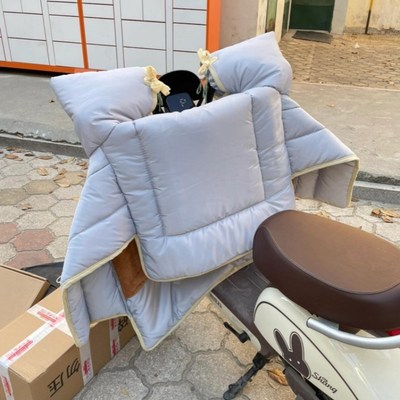 超厚实电动e车挡风被冬季加绒加厚防水保暖御寒冬天电动摩托防风