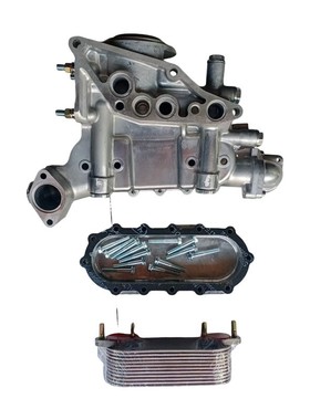 EX300 EM100机油散热器座 盖 EP100机油冷却器总成芯132161370