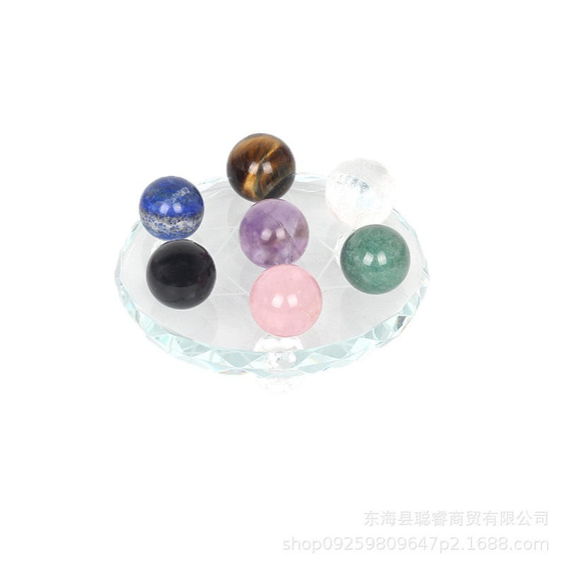 现货七彩水晶球摆件 水晶球摆饰多种矿石家居办公室装饰
