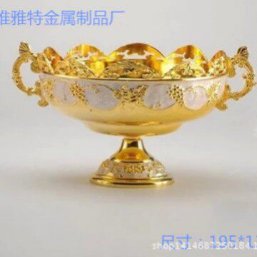 高档欧式果盘 滴胶水果盘 银色干果盘 家居酒店餐厅KTV装饰盘