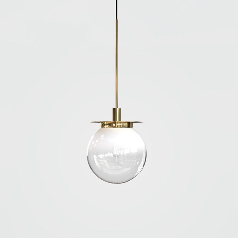 北欧三头餐厅灯现代简约酒红圆形玻璃吊灯创意个性客厅卧室床头灯