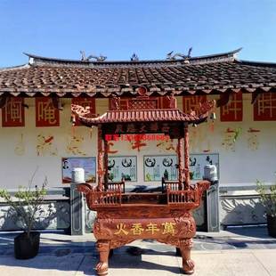 寺庙铸铁烧香炉大香炉祠堂宗祠香火炉定做长方形铁香炉烧香的香炉