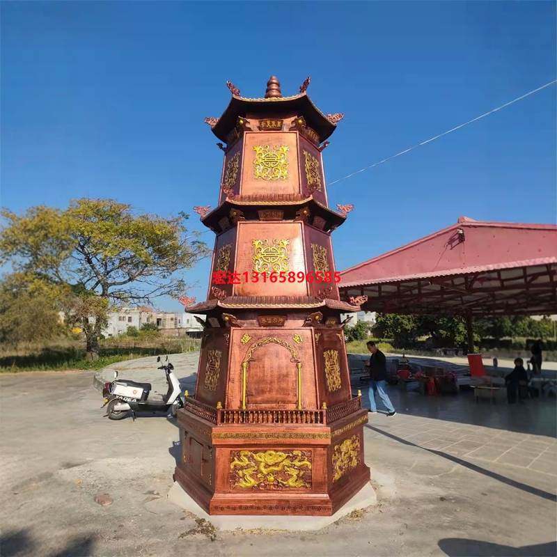 烧纸炉定做铸铁化钱炉寺庙六角塔炉烧元宝炉宗祠祠堂化宝炉烧金炉