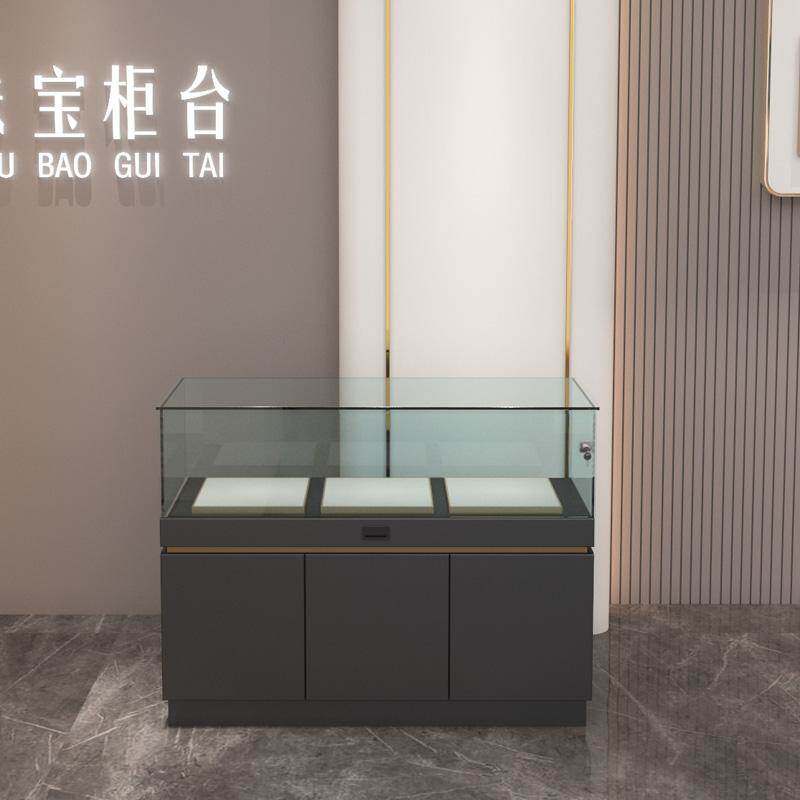 定制珠宝玻璃柜台首饰展示柜商场展厅陈列柜博物馆古董玉器文物柜