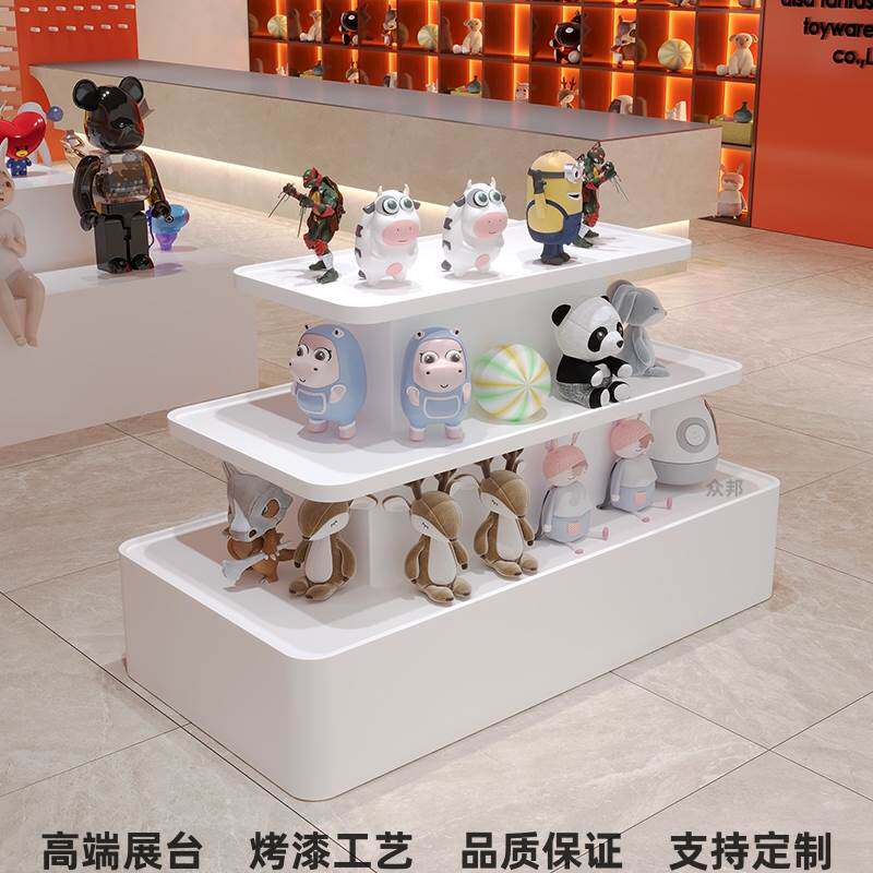 烤漆母婴玩具中岛展示台鞋子包包展台化妆品陈列柜产品展示柜定制