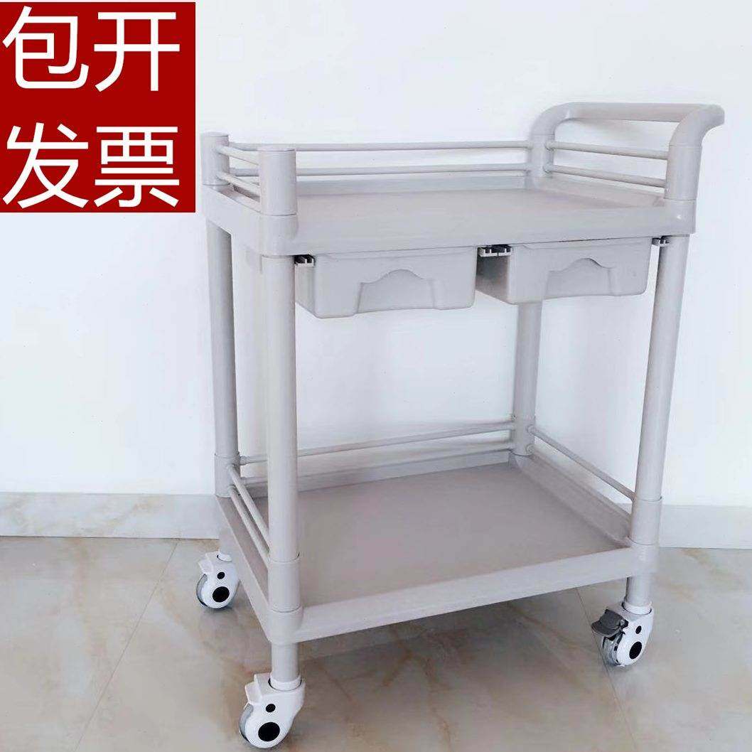 包邮医用治疗车不锈钢医疗小推车治疗车塑钢塑料器械台