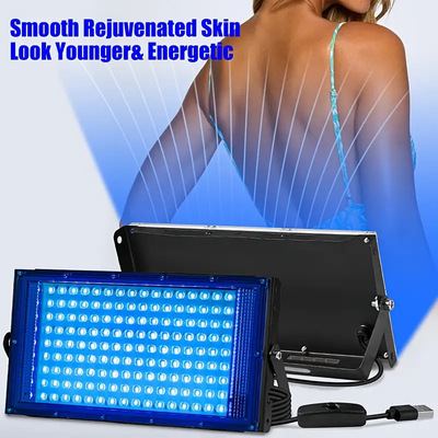 144LEDsUSB晒黑灯4/3/2/1个装460nm全蓝灯便携式面部晒黑灯日光浴