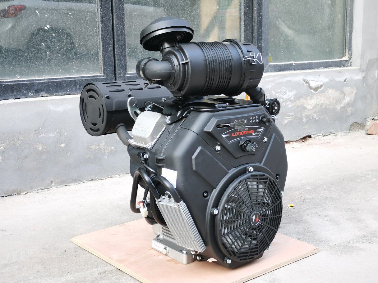 隆鑫999CC双缸汽油发动机LC2V90FD35马力轴28.575MM高压清洗机用