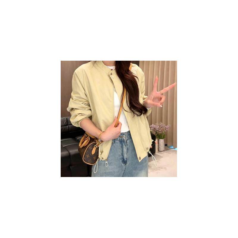 韩版秋天立领短外套女202