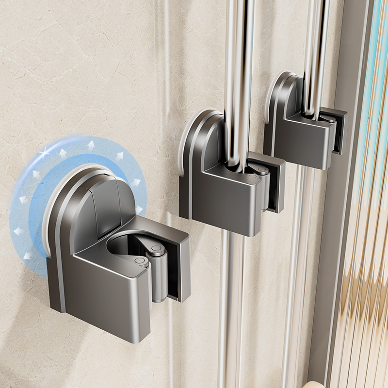 吸盘拖把架拖把壁挂夹扫把挂钩免打孔卫生间浴室门后收纳架子