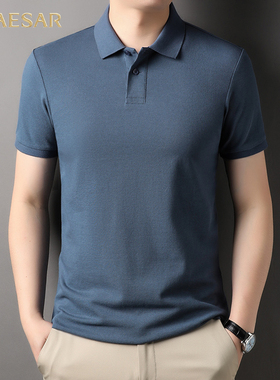 凯撒大帝2025春夏新款男士POLO衫挺阔有型舒适简约日常短袖T恤J