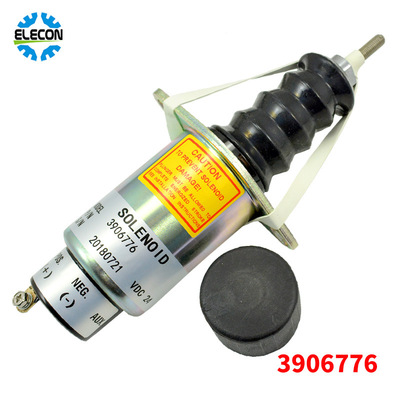 柴油发电机停机熄火器DC24V断油电磁阀3906776停机电磁铁