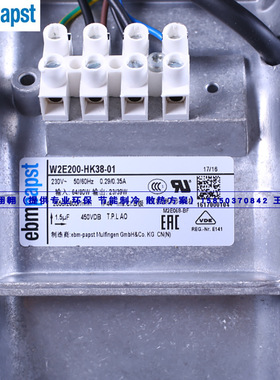 W2E200-HK38-01德国EMB进口22580 220V变频器 机柜通风散热风机