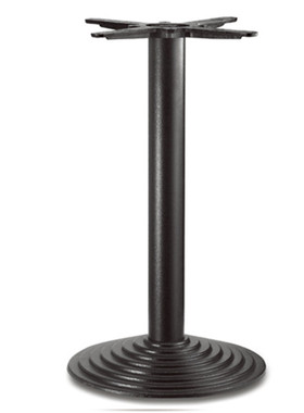 创意简约阶梯状圆盘铸铁餐桌脚[SP-MTL212]黑色餐桌腿 快餐厅台架