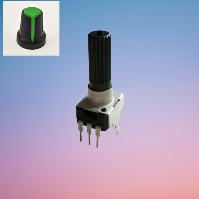 6套碳膜电位器塑胶调节旋钮,10K欧姆可变电阻器单联转旋转电位器
