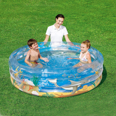 Bestway51045三环圆形戏水池充气游泳池婴幼儿沙池球池