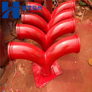 通铺耐 DN125 人字形三通弯管 90三通泵管 磨三通 R500