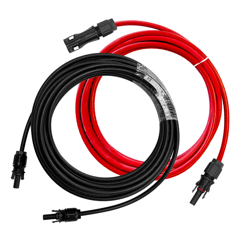 1米黑色PV4.0光伏延长线兼容MC4延长线4mm平方awg12直流延长电缆