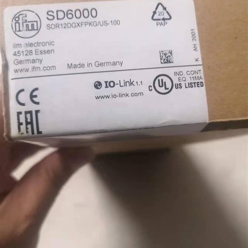 IFM易福门SD6000 SDR12DGXFPKG/US-100温度压力流量卡实物图