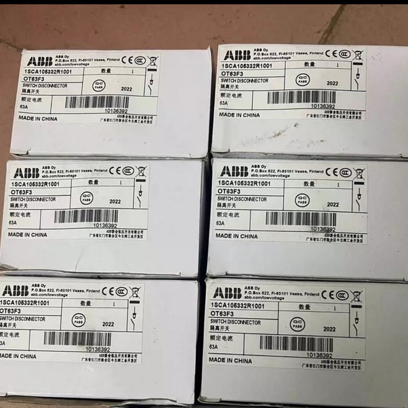 ABB开关1SCA105332R1001 OT63F3原装正品 议价 - 封面