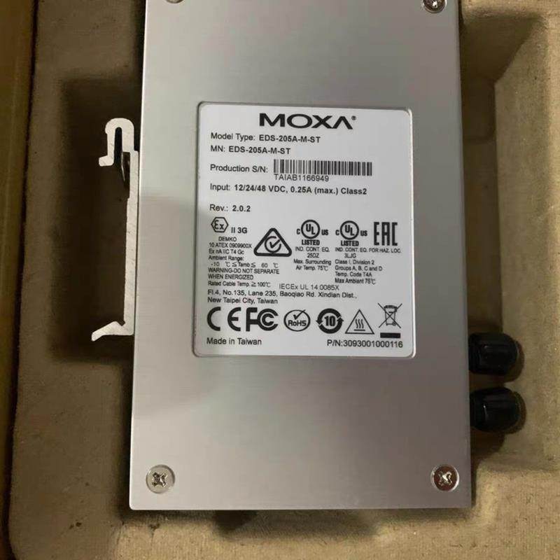 MOXA EDS-205A-M-ST V2.02 全新5口非网管型交换机原装现货