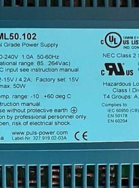 PULS电源ML50.102 ML30.102 DIN导轨电源  ML60.121全新