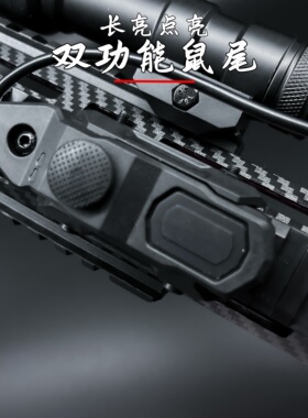 战术M300M600双功能鼠尾电筒长亮点亮SF接口导轨通用线控开关配件
