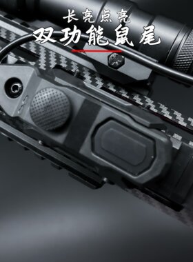 战术M300M600双功能鼠尾电筒长亮点亮SF接口导轨通用线控开关配件