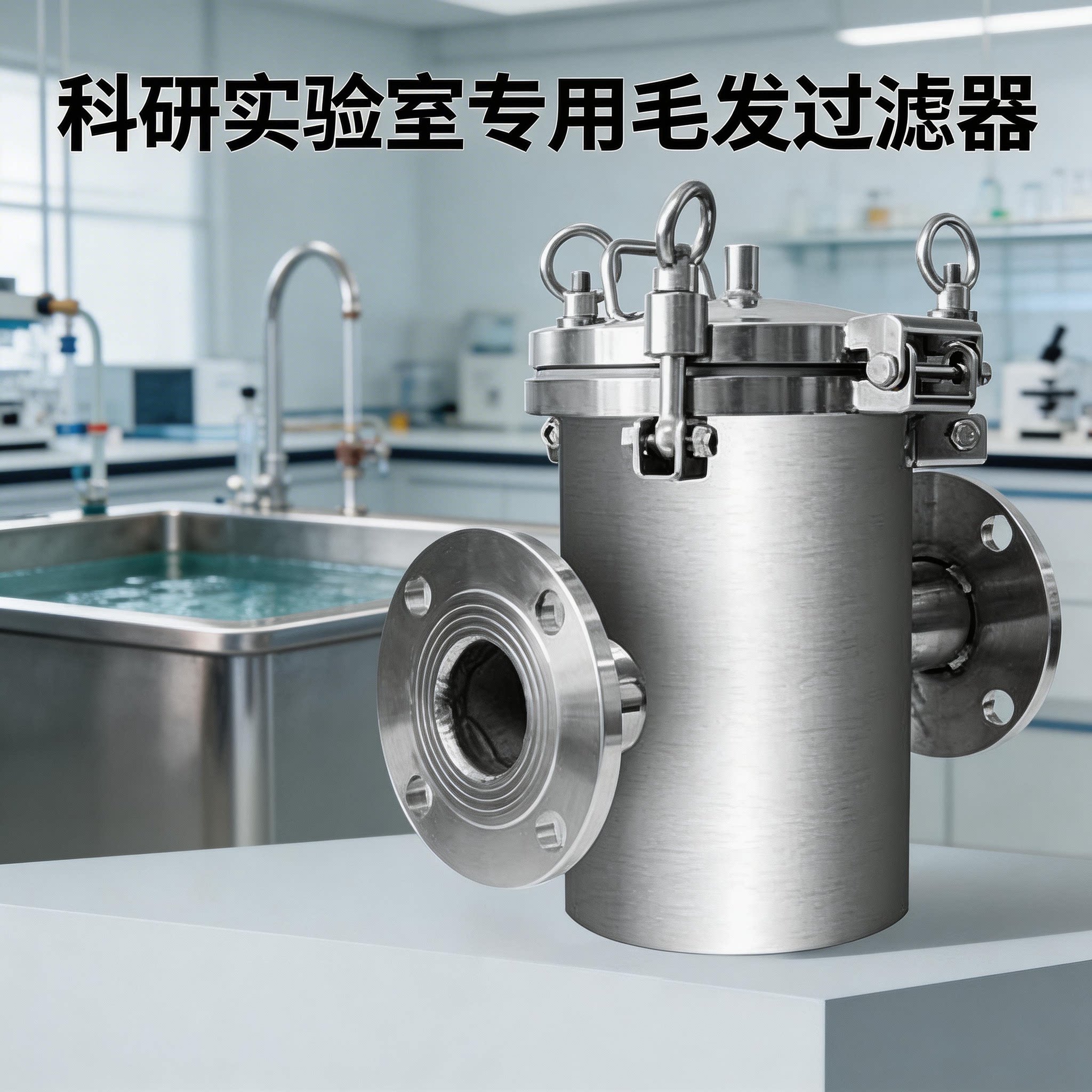 实验室专用 304 不锈钢毛发过滤器科研水循环防腐防锈设备