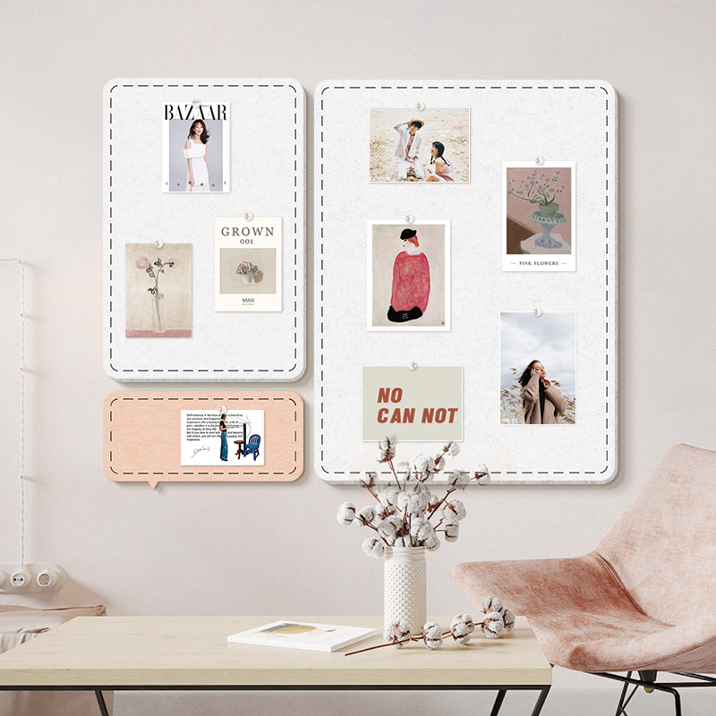 软木板照片墙背景板便签留言板免打孔记事板展示板公告栏墙面装饰