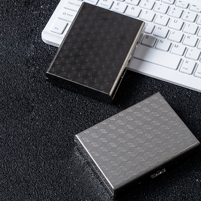 新款菱格纹金属卡包卡片盒