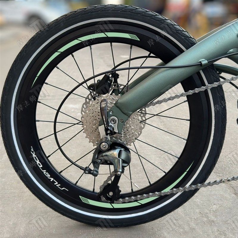 适用于大行折叠i车P10 P8 20寸轮组贴纸轮框刀圈改装反光贴