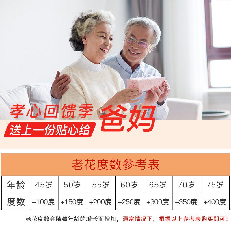 2025新款显白减龄老花眼镜女士档防蓝光辐射抗疲U劳中老年人眼睛