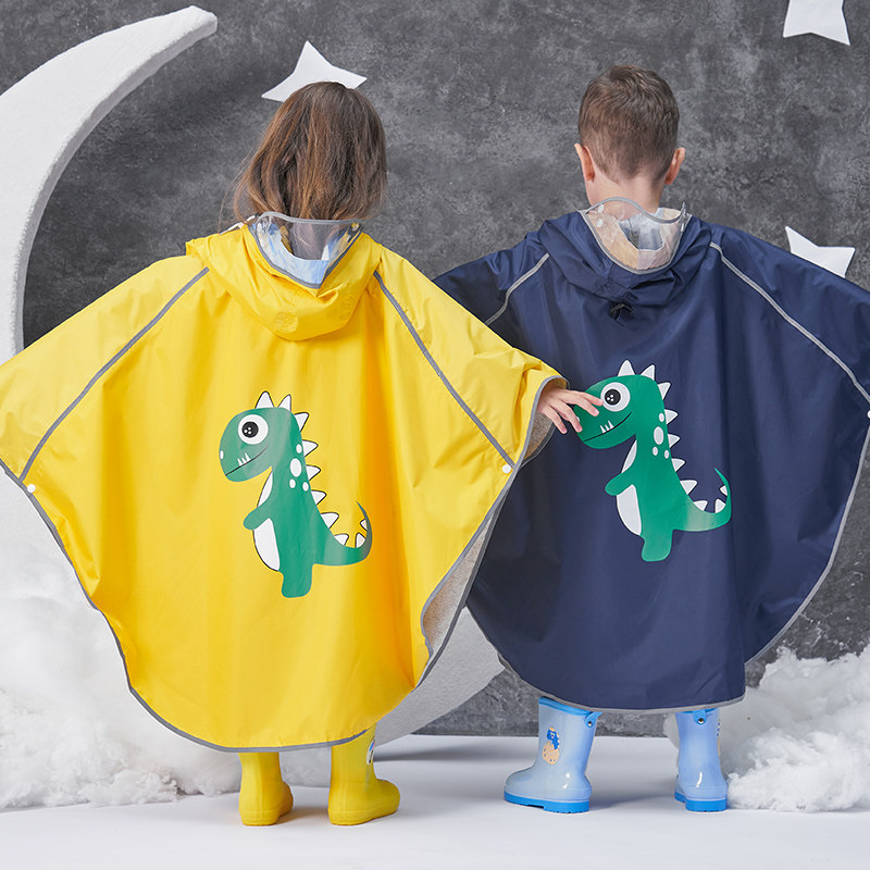儿童雨衣女斗篷式男童宝宝雨披小孩小学生防雨服幼儿W园上学衣全