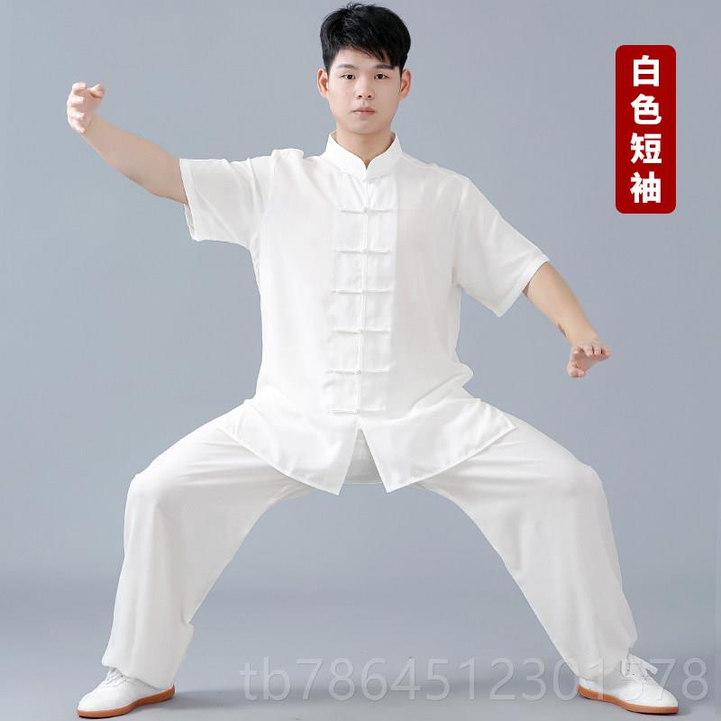 高档装棉麻太极服男款太极练功服春功夫站桩武术服比赛服表秋拳演图片