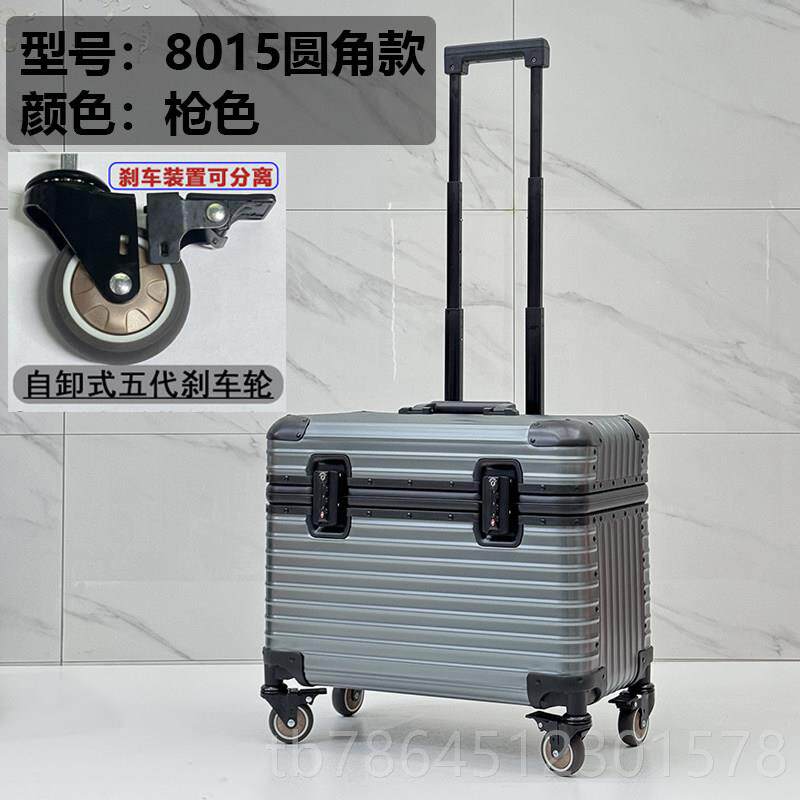 高档全铝合金摄影器镁材拉箱上翻盖相机行李箱登箱化机妆收杆纳工