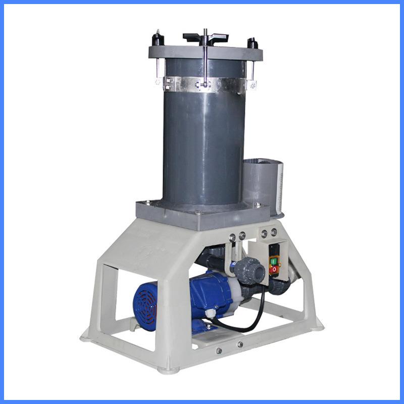 厂家供应PVC铬酸药液过滤机镀硬铬酸塑料过滤机药液循环过滤泵