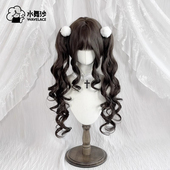 芙碟恋曲 水舞沙假发女虎口夹长卷发双马尾lolita罗马卷全头套