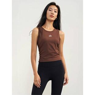 美国NOMALO款显女紧身运动上衣螺纹服背心瘦四季瑜伽搭跑步内外穿