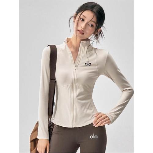 美国nomalo上衣服普拉提修身显瘦秋冬薄绒立领外套运动瑜伽训练