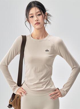 美国NOMAL0修身美国运动训练普拉提长袖服弹力圆领瑜伽新透气上衣