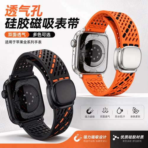 先锋者透气硅胶适用苹果手表带