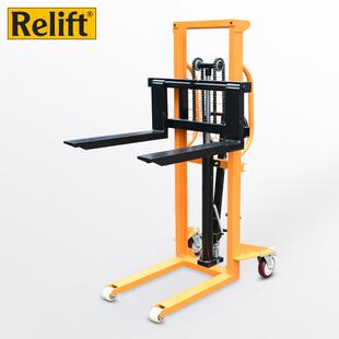 锐励手动液压堆高车小型脚踏液压升高车便携式升降小叉车托盘搬运