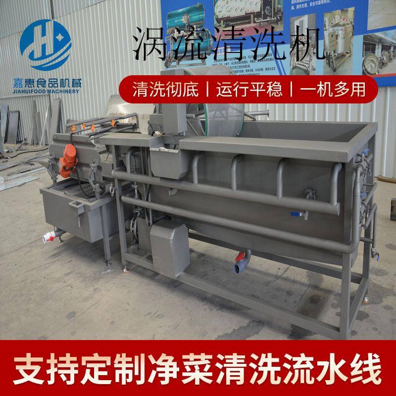 果蔬涡流气泡清洗机现货连续式中药才清洗线涡流蔬菜清洗机