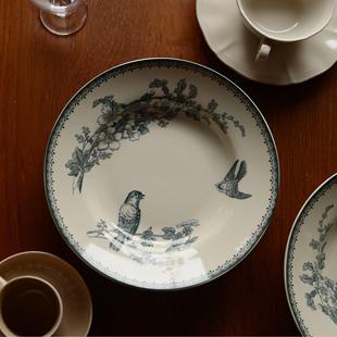 中古复刻 say双雀海棠汤盘 陶瓷沙拉盘brunch盘 Camus 收集时光