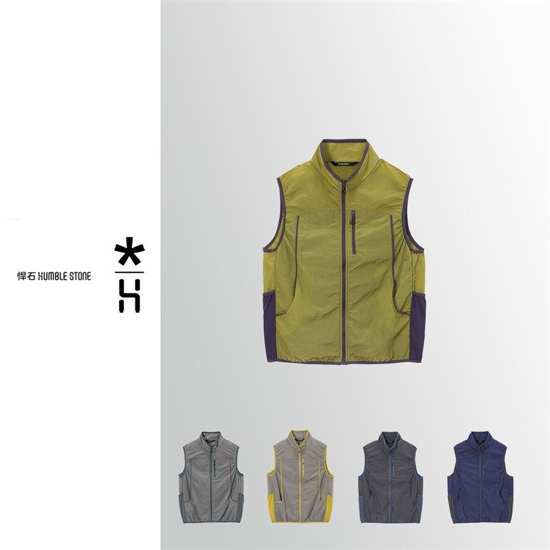 WMXZ夏季2025新款男女户外露营登山叠穿立领无袖马甲情侣25020,男装,常规马甲,淘宝优惠券,粉丝福利购,淘宝优惠卷