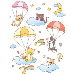 儿童房间布置卧室门上装饰卡通贴纸墙贴画墙壁纸墙纸自粘遮丑墙画