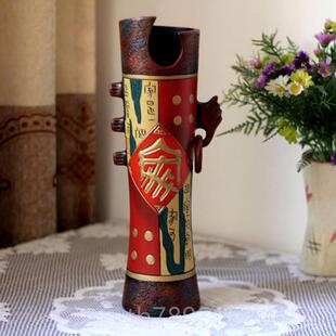 高档新中陶式 饰书柜博古架隔断艺术花瓶件 摆手工艺品礼品百搭瓷装