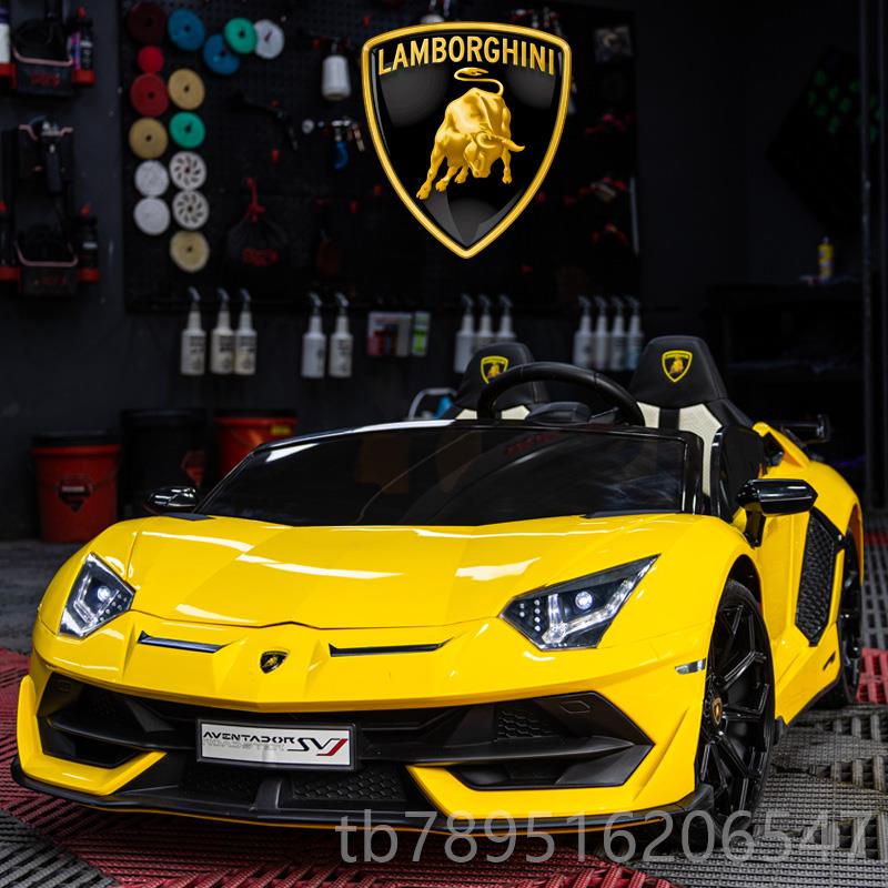 高档兰博基双座儿童电动汽车遥控四轮尼孩玩具跑小车人男女宝宝可