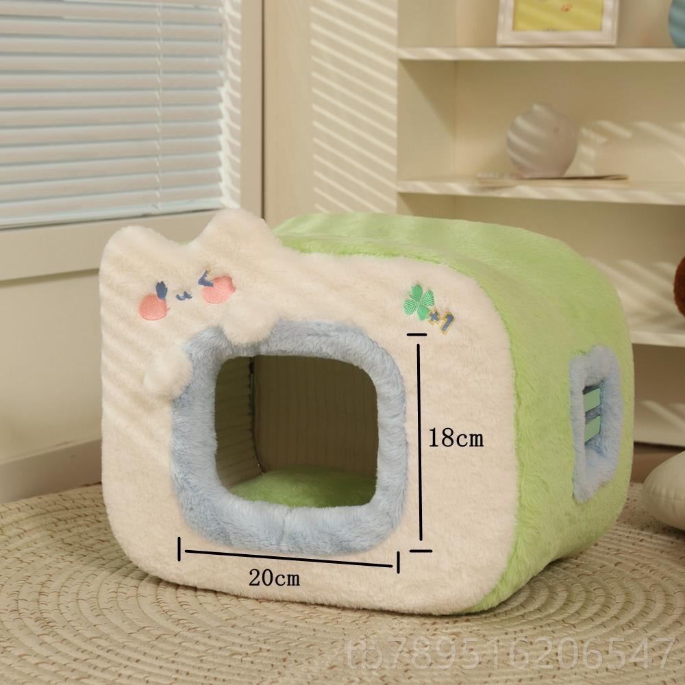高档冬小元|元气猫窝 冬季保暖四季通用防猫寒猫屋天喵封闭式咪猫